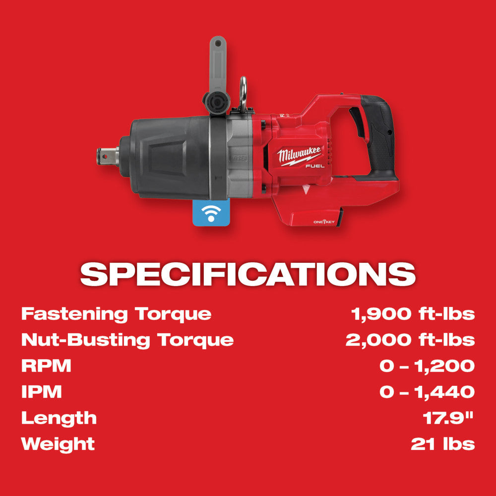 M18 FUEL™ 1 in. D-Handle High Torque Impact Wrench w/ ONE-KEY™