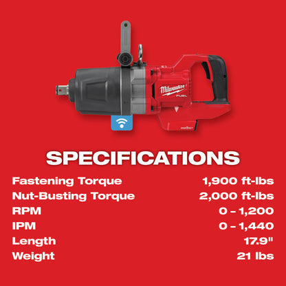 M18 FUEL™ 1 in. D-Handle High Torque Impact Wrench w/ ONE-KEY™
