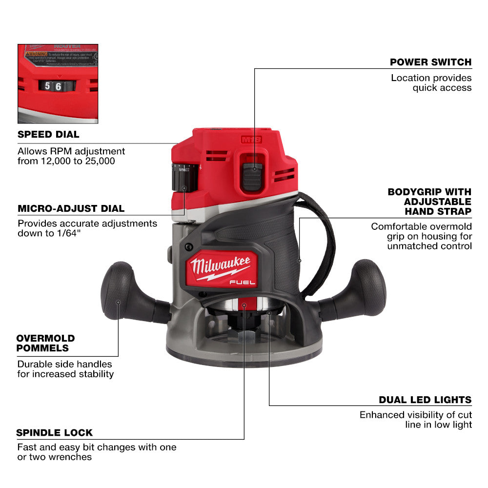 M18 FUEL™  1/2" Router