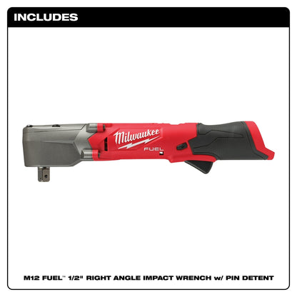 M12 FUEL™ 1/2" Right Angle Impact Wrench w/ Pin Detent