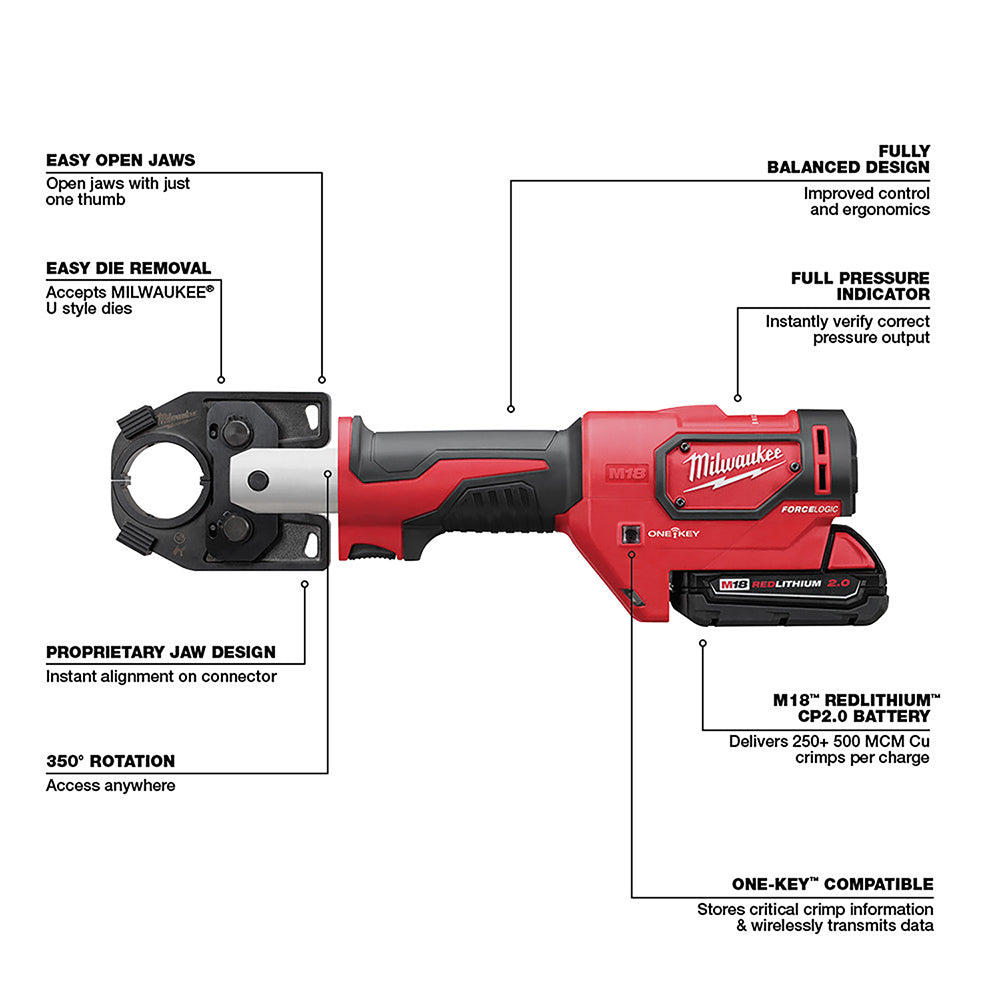 M18™ FORCE LOGIC™ 600 MCM Crimper