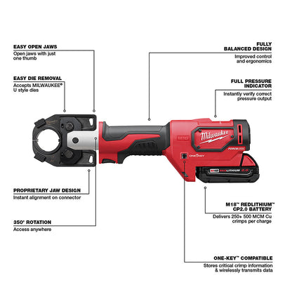 M18™ FORCE LOGIC™ 600 MCM Crimper