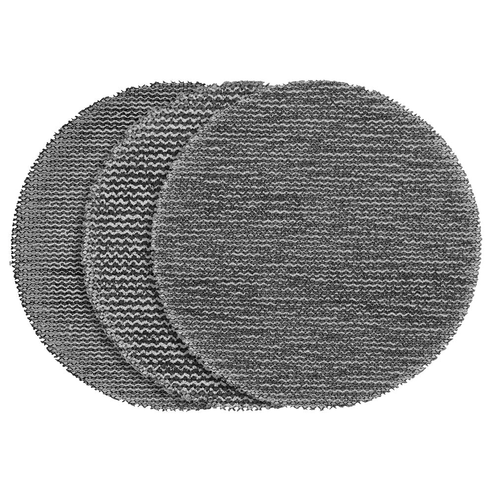 3” Assorted 80, 120, 180 Grit Mesh Sanding Discs with POWERGRID™ Tear Resistant Mesh – (12 PK) + Pad Saver