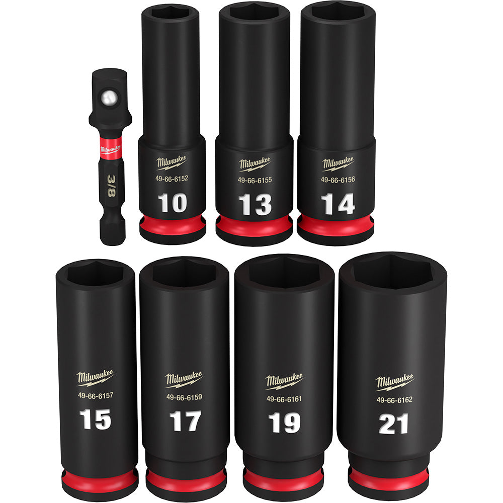 8PC SHOCKWAVE™ Impact Duty 3/8" Drive Metric Deep 6 Point Socket Set