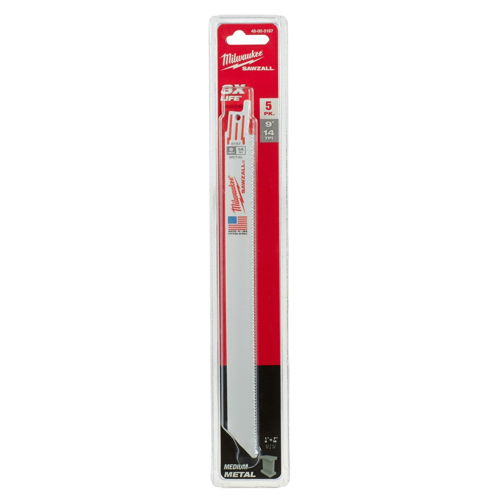 9" 14 TPI SAWZALL® Blade for Medium Metal (5 PK)
