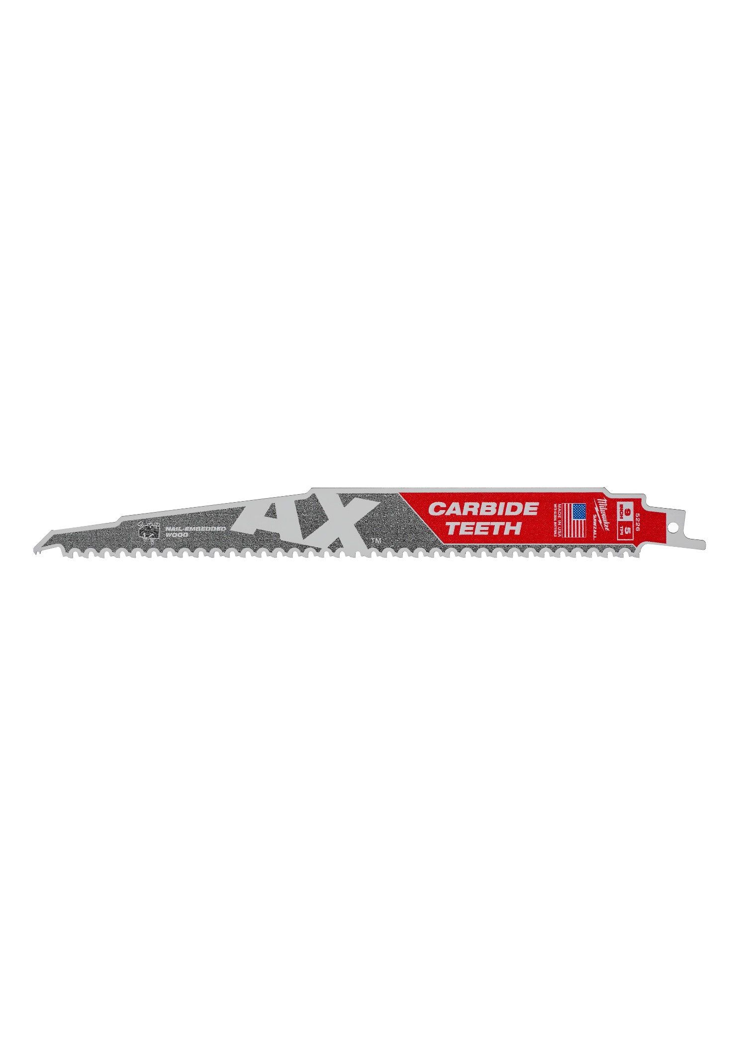 9" 5 TPI AX™ with Carbide Teeth for Wood with Nails SAWZALL® Blade (1 PK)