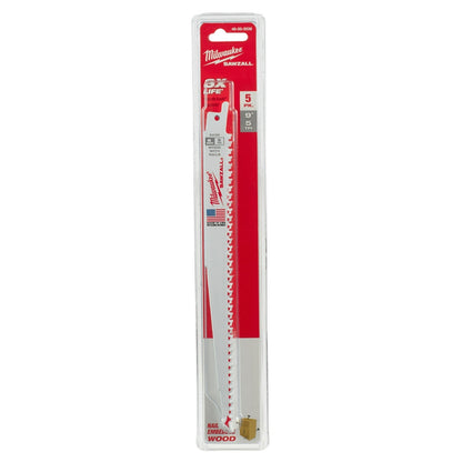 9" 5 TPI SAWZALL® Blade for Wood with Nails (5 PK)