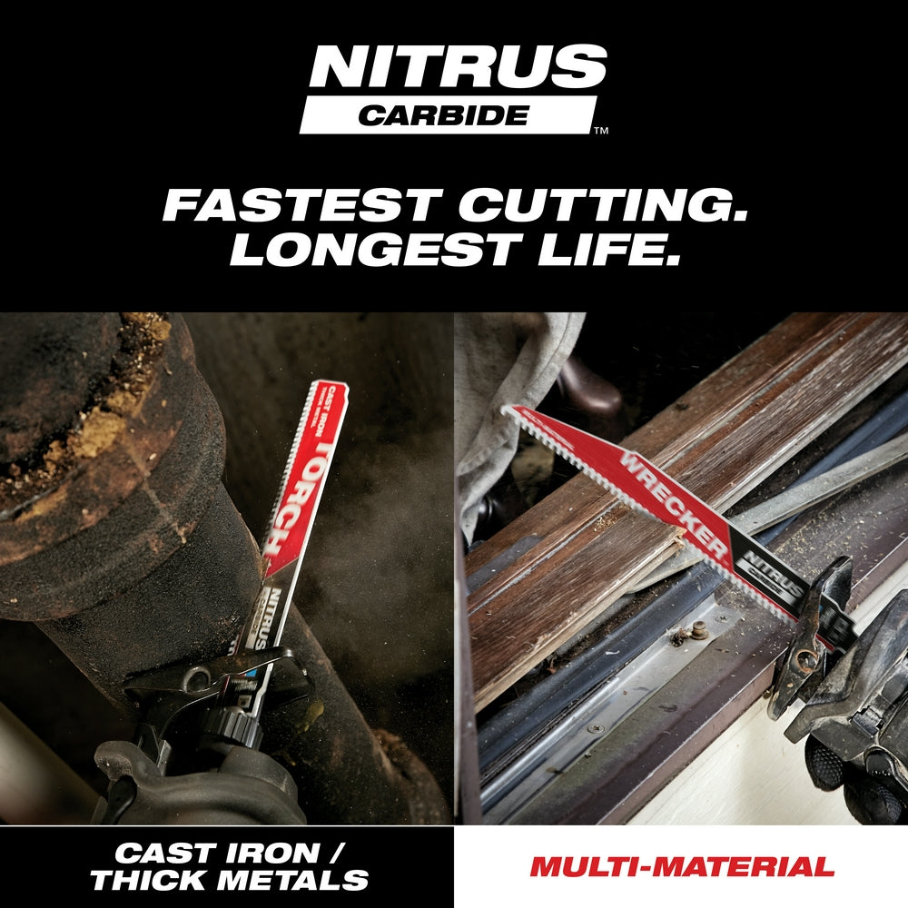 9" 8 TPI TORCH™ with NITRUS™ Carbide for Cast Iron SAWZALL® Blade (1 PK)