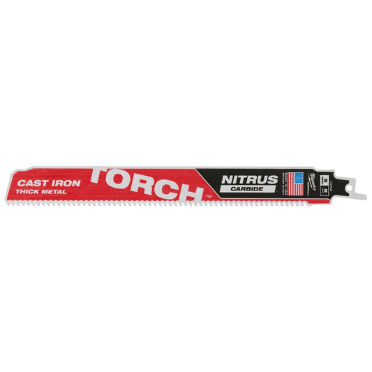 9" 8 TPI TORCH™ with NITRUS™ Carbide for Cast Iron SAWZALL® Blade (1 PK)