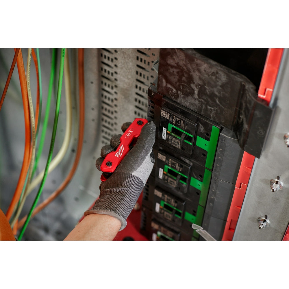 Person using the 9-Key Folding Hex Key Set - SAE