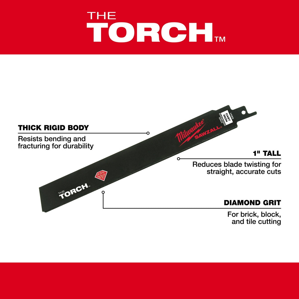 9" TORCH™ Diamond Grit SAWZALL® Blade