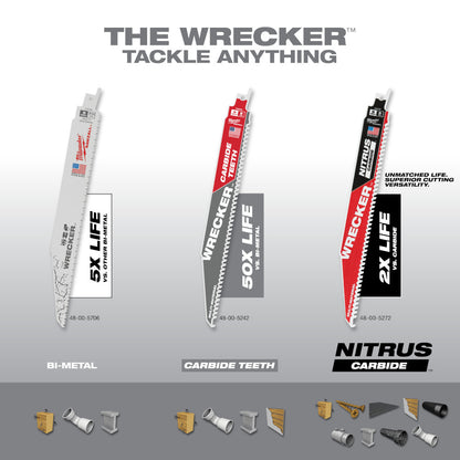 9" WRECKER™ with NITRUS™ Carbide SAWZALL® Blade for Multi-Material (1 PK)