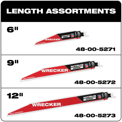 9" WRECKER™ with NITRUS™ Carbide SAWZALL® Blade for Multi-Material (1 PK)