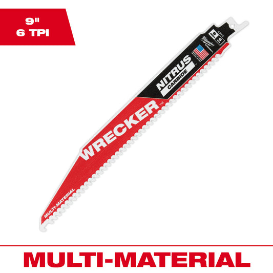 9" WRECKER™ with NITRUS™ Carbide SAWZALL® Blade for Multi-Material (1 PK)