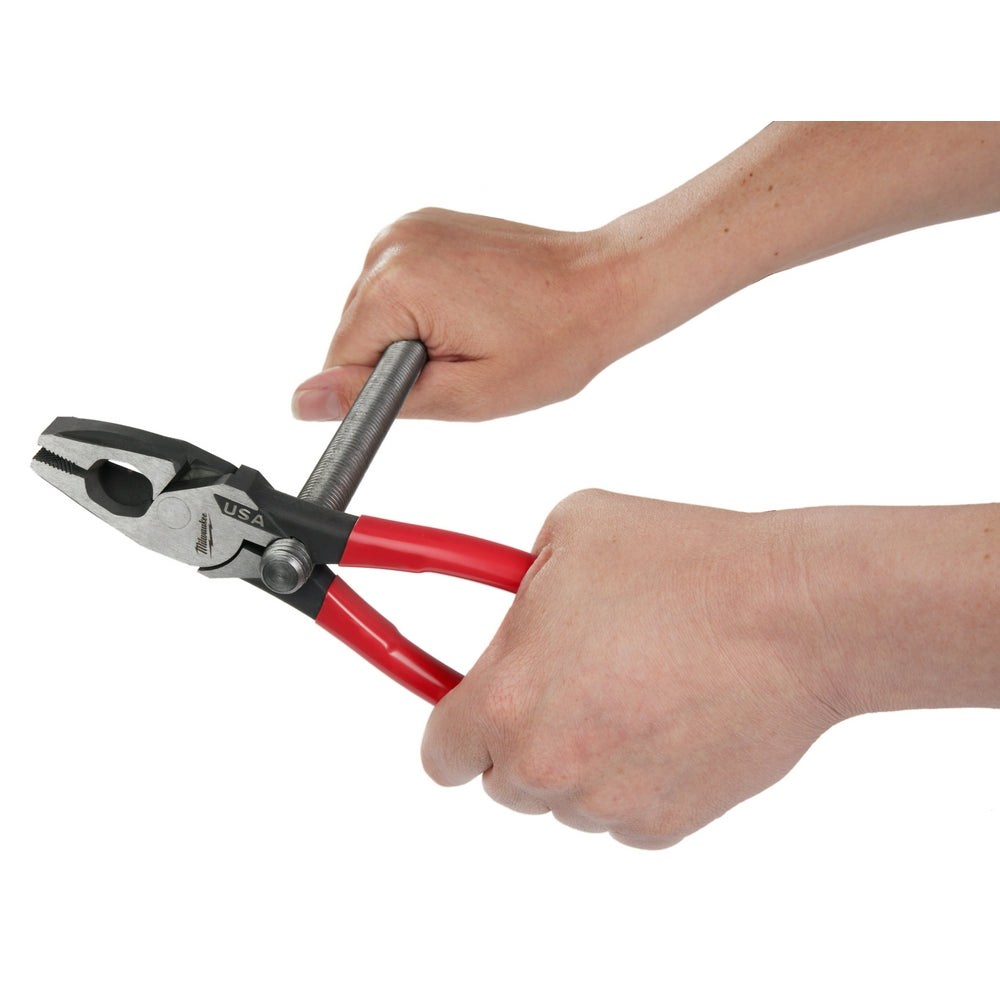 9" Lineman's Dipped Grip Pliers w/ Thread Cleaner (USA)