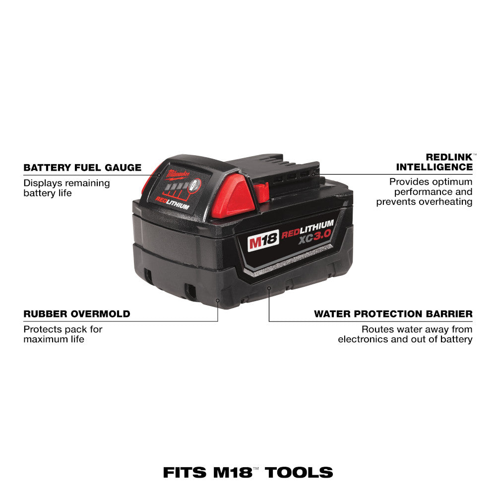 M18™ REDLITHIUM™ XC 3.0Ah Extended Capacity Battery Pack