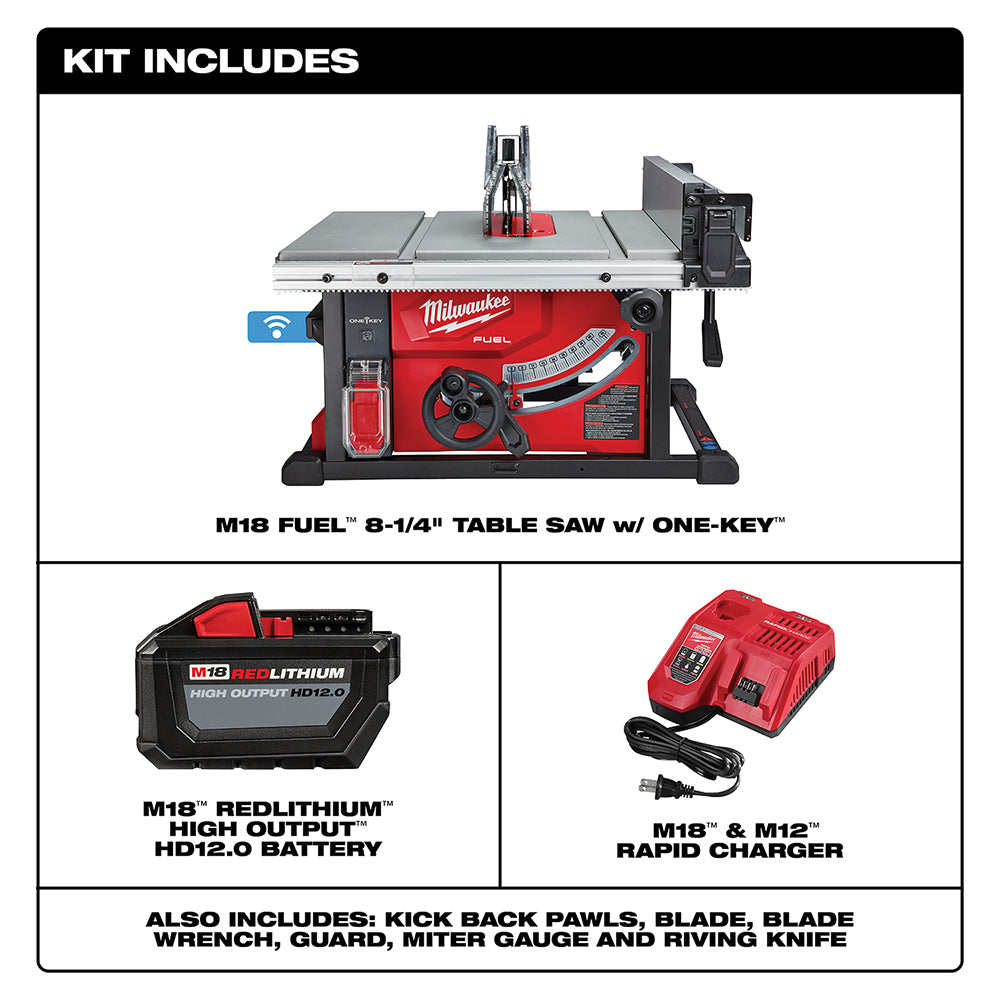 M18 FUEL™ 8-1/4 in. Table Saw with ONE-KEY™ Kit