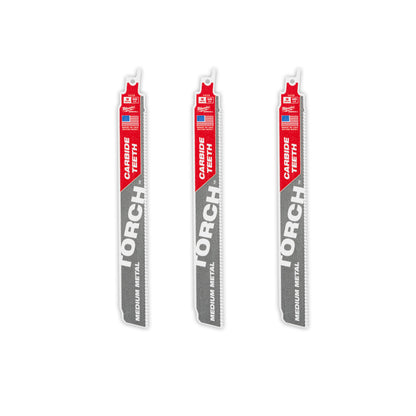 9" 10 TPI TORCH™ with Carbide Teeth for Conduit and Strut SAWZALL® Blade (3 PK)