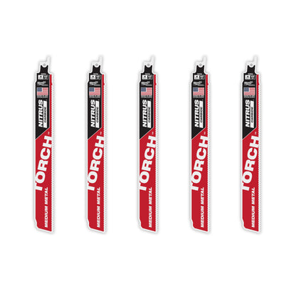 9" 10 TPI TORCH™ with NITRUS™ Carbide Teeth for Conduit and Strut SAWZALL® Blade (5 PK)