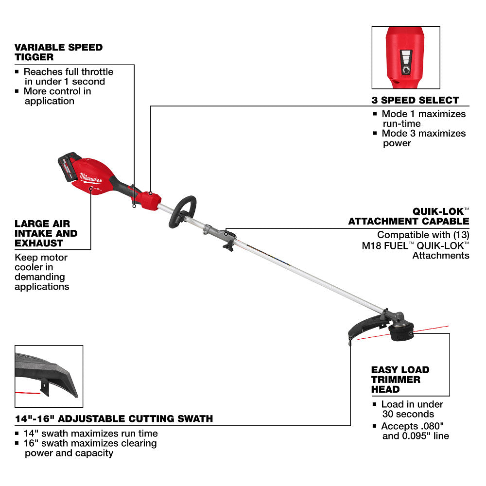 M18 FUEL™ String Trimmer w/ QUIK-LOK™ Kit