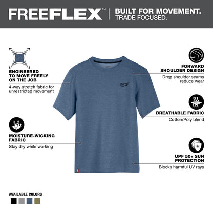 FREEFLEX™ Hybrid Work Tee - Short Sleeve -  Blue S