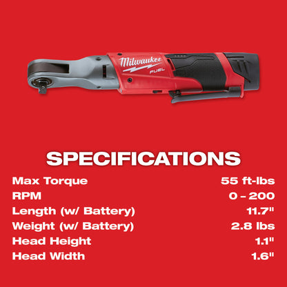 M12 FUEL™ 3/8 in. Ratchet 2 Battery Kit