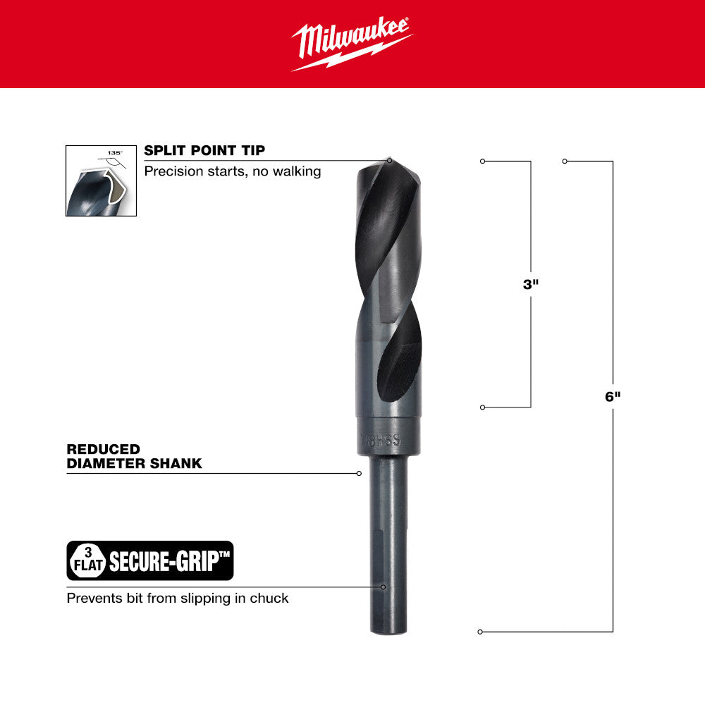 7/8" S&D Black Oxide Drill Bit