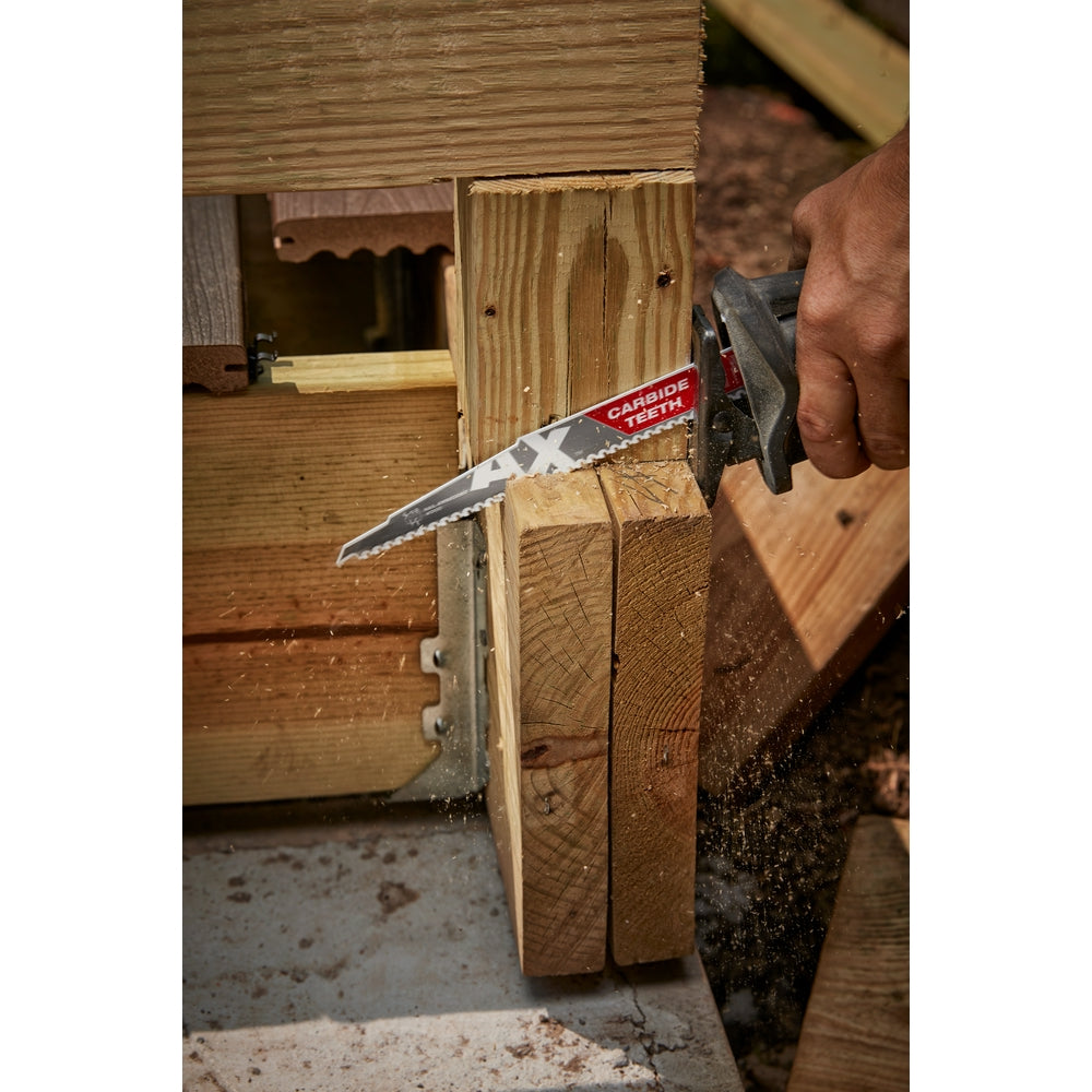 9" 5 TPI AX™ with Carbide Teeth for Wood with Nails SAWZALL® Blade (25 PK)