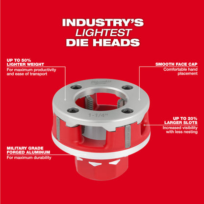 Compact 1/2" ALLOY NPT Portable Pipe Threading Forged Aluminum Die Head