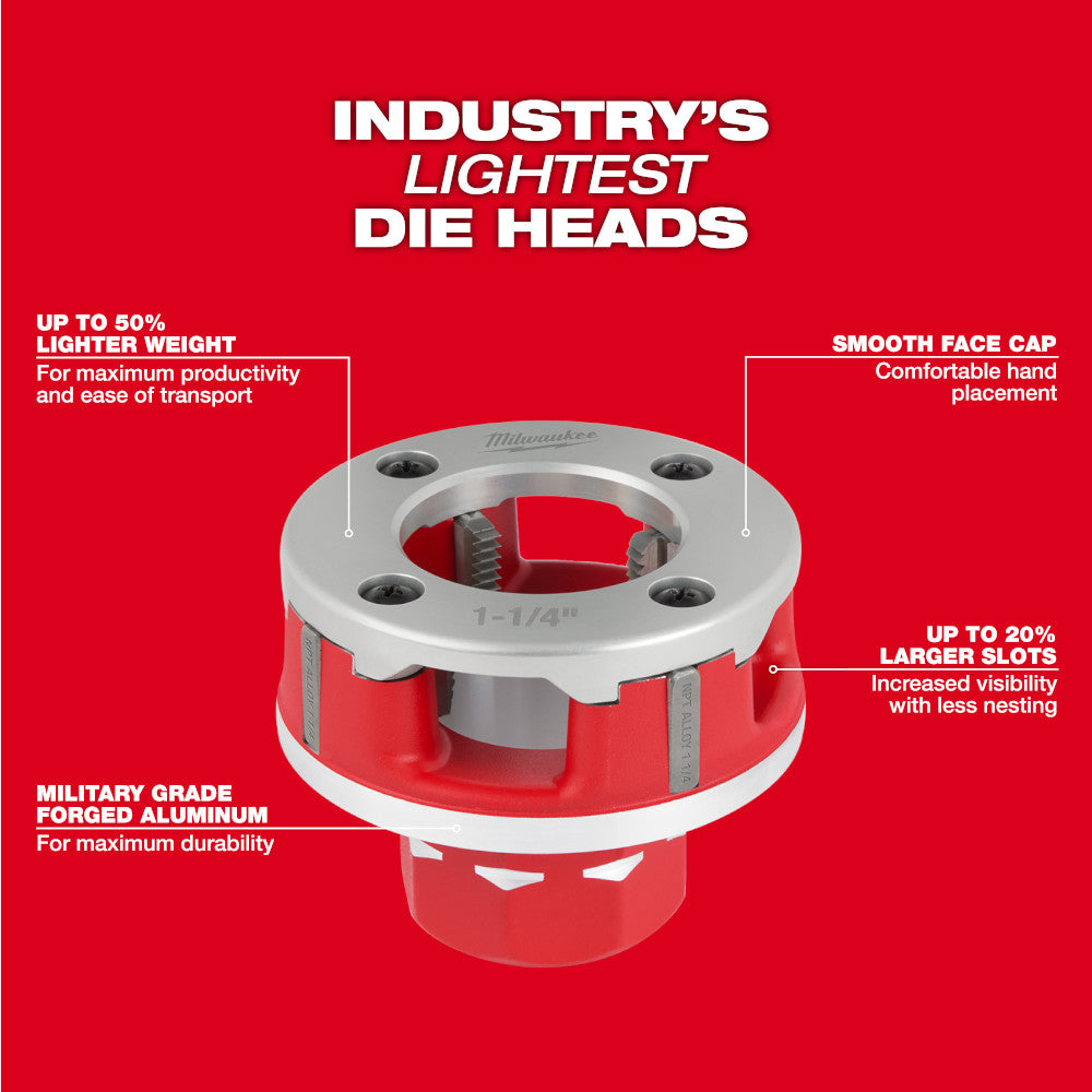 Compact 1" ALLOY NPT Portable Pipe Threading Forged Aluminum Die Head
