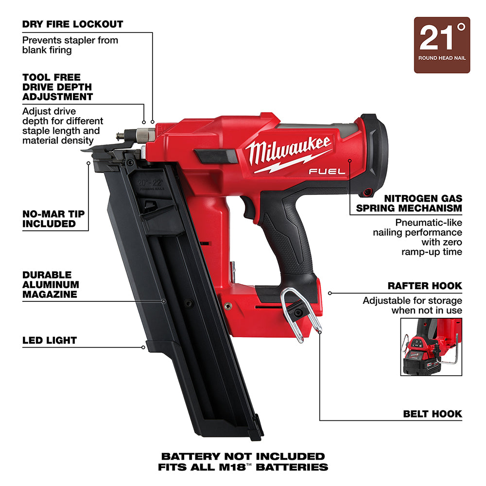 M18 FUEL™ 21 Degree Framing Nailer