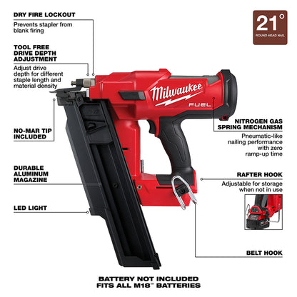 M18 FUEL™ 21 Degree Framing Nailer