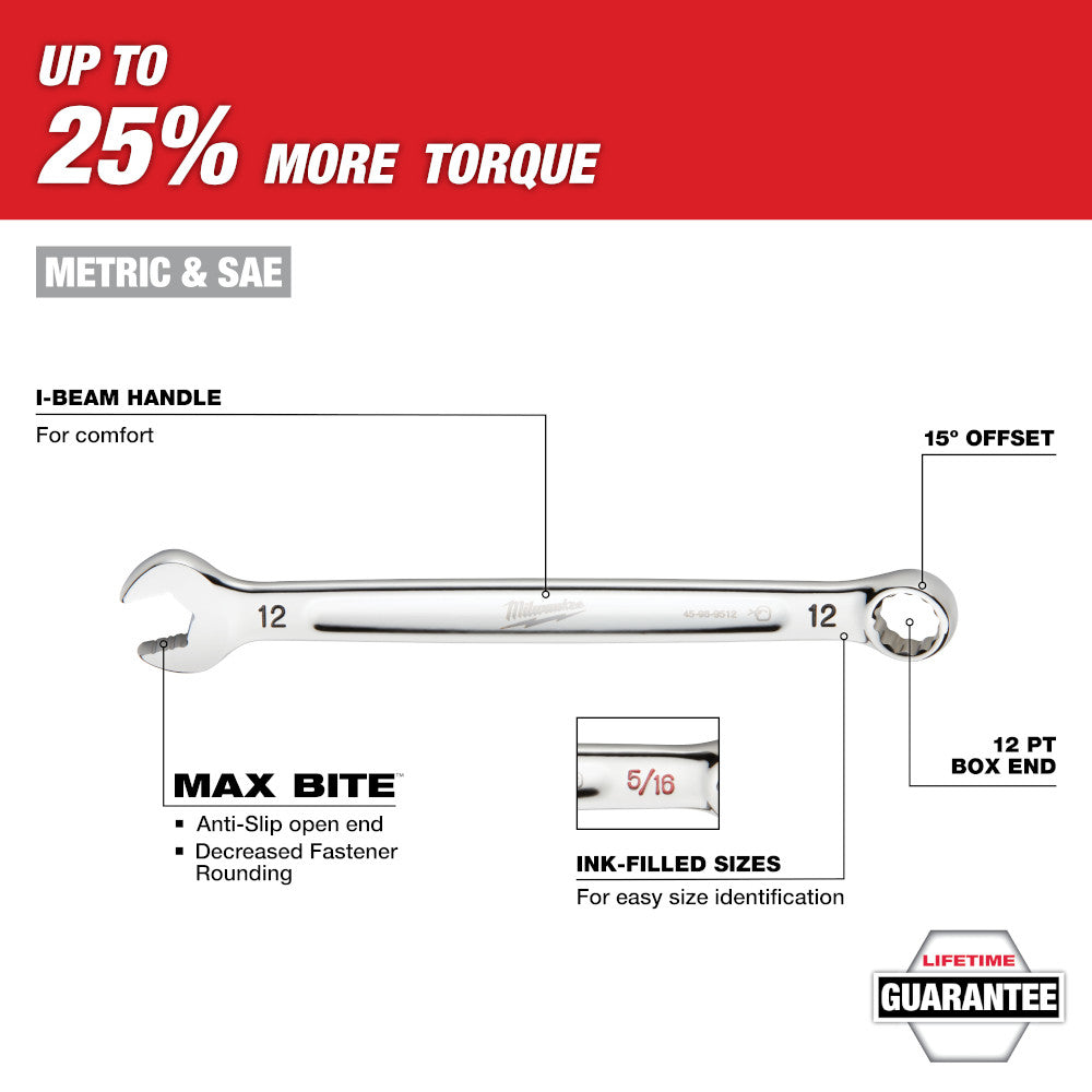 30pc Metric & SAE Combination Wrench Set with PACKOUT™ Organizer