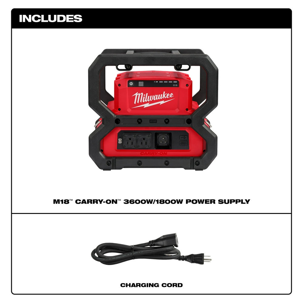 M18™ CARRY-ON™ 3600W/1800W Power Supply