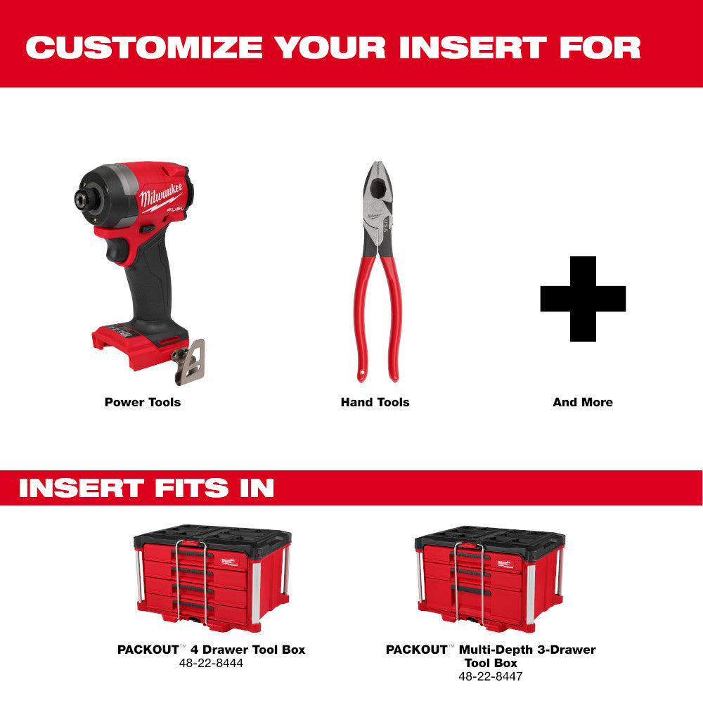 Low-Profile Customizable Foam Insert for PACKOUT™ Drawer Tool Boxes