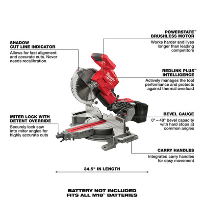 M18 FUEL™ Dual Bevel Sliding Compound Miter Saw