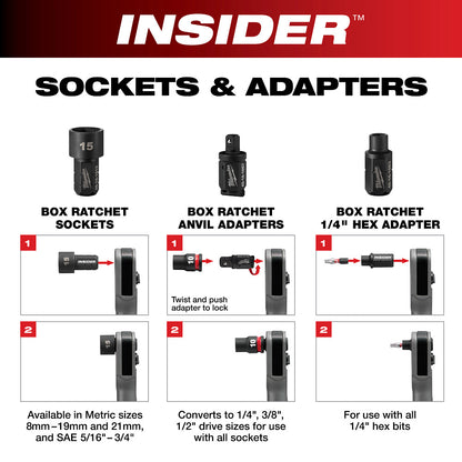 INSIDER™ Box Ratchet Socket SAE Set 8PC