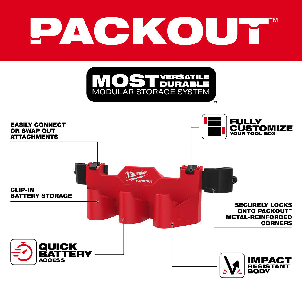 PACKOUT™ Tool Box M12™ Battery Rack Attachment
