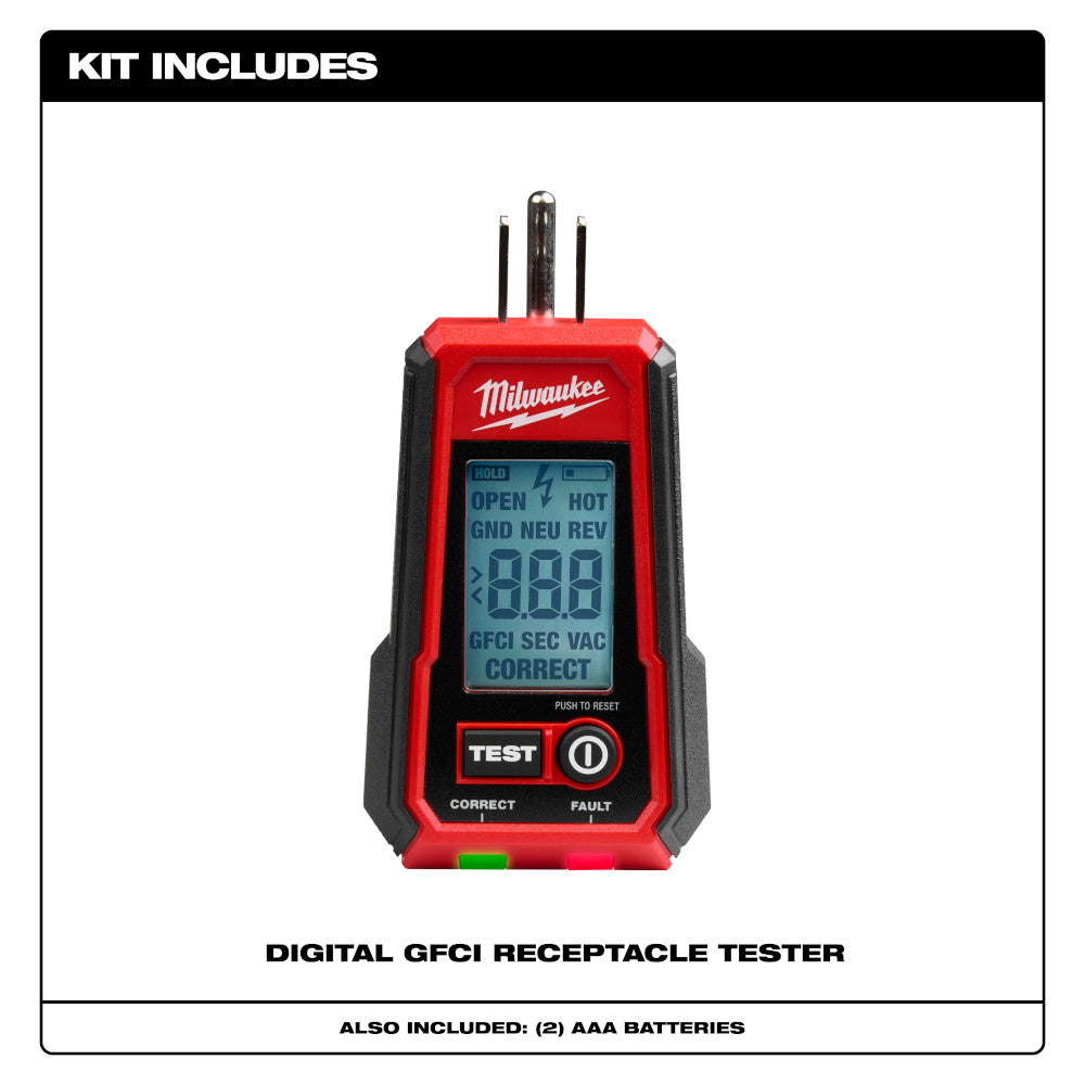 Digital GFCI Receptacle Tester