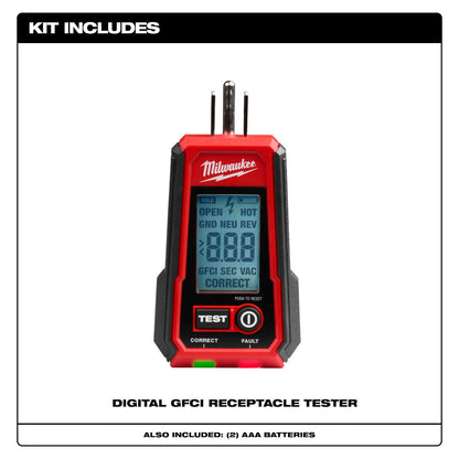 Digital GFCI Receptacle Tester