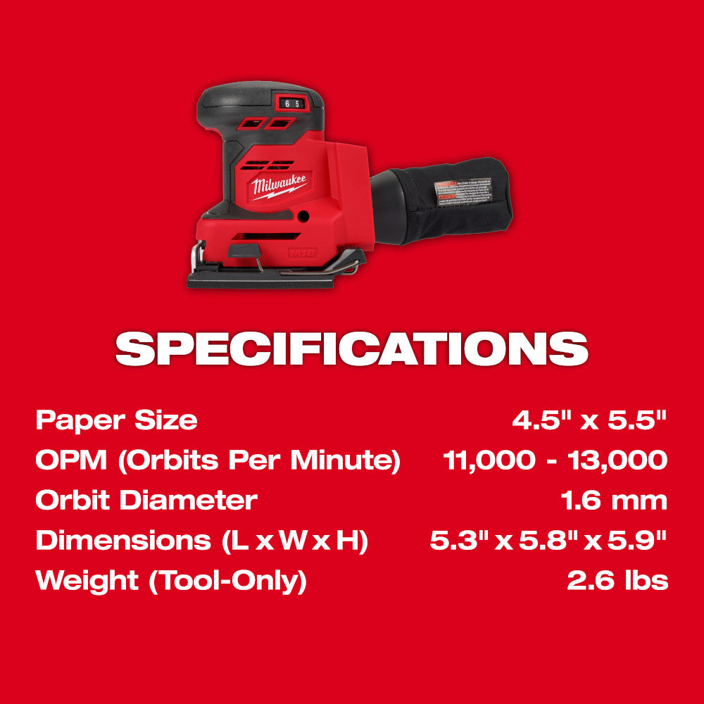 M18™ Orbital 1/4 Sheet Sander