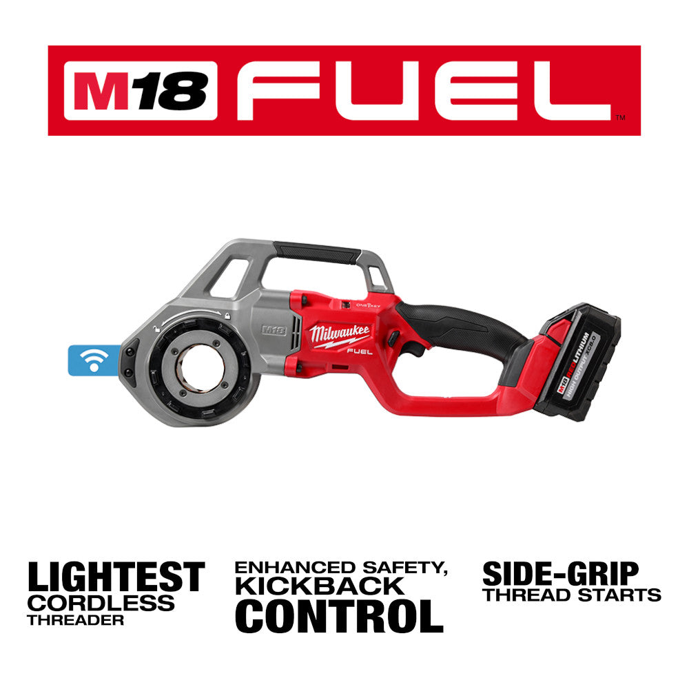 M18 FUEL™ Compact Pipe Threader w/ ONE-KEY™ w/ 1/2" - 1-1/4" Compact NPT Forged Aluminum Die Heads