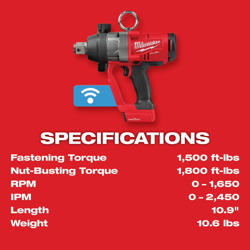 M18 FUEL™ 1" High Torque Impact Wrench w/ ONE-KEY™