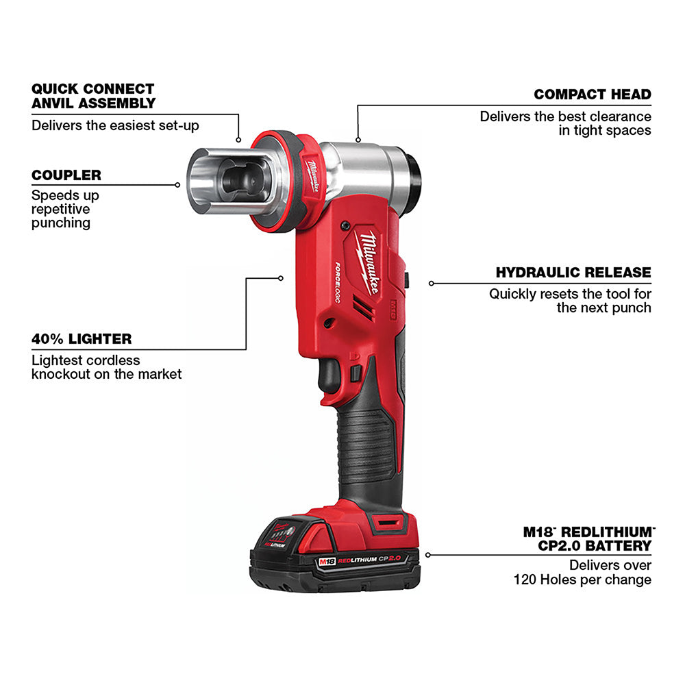 M18™ FORCE LOGIC™ 6T Knockout Tool 1/2 in. – 4 in.