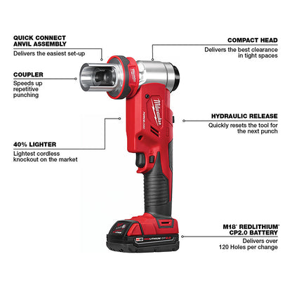 M18™ FORCE LOGIC™ 6T Knockout Tool 1/2 in. – 4 in.