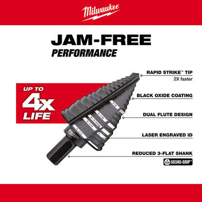 #12 Step Drill Bit, 7/8" - 1-3/8"