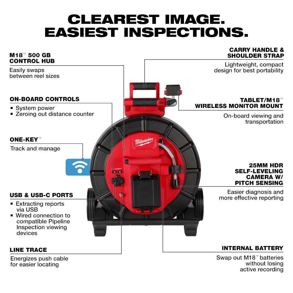 M18™ 200’ Mid-Stiff Modular Pipeline Inspection System