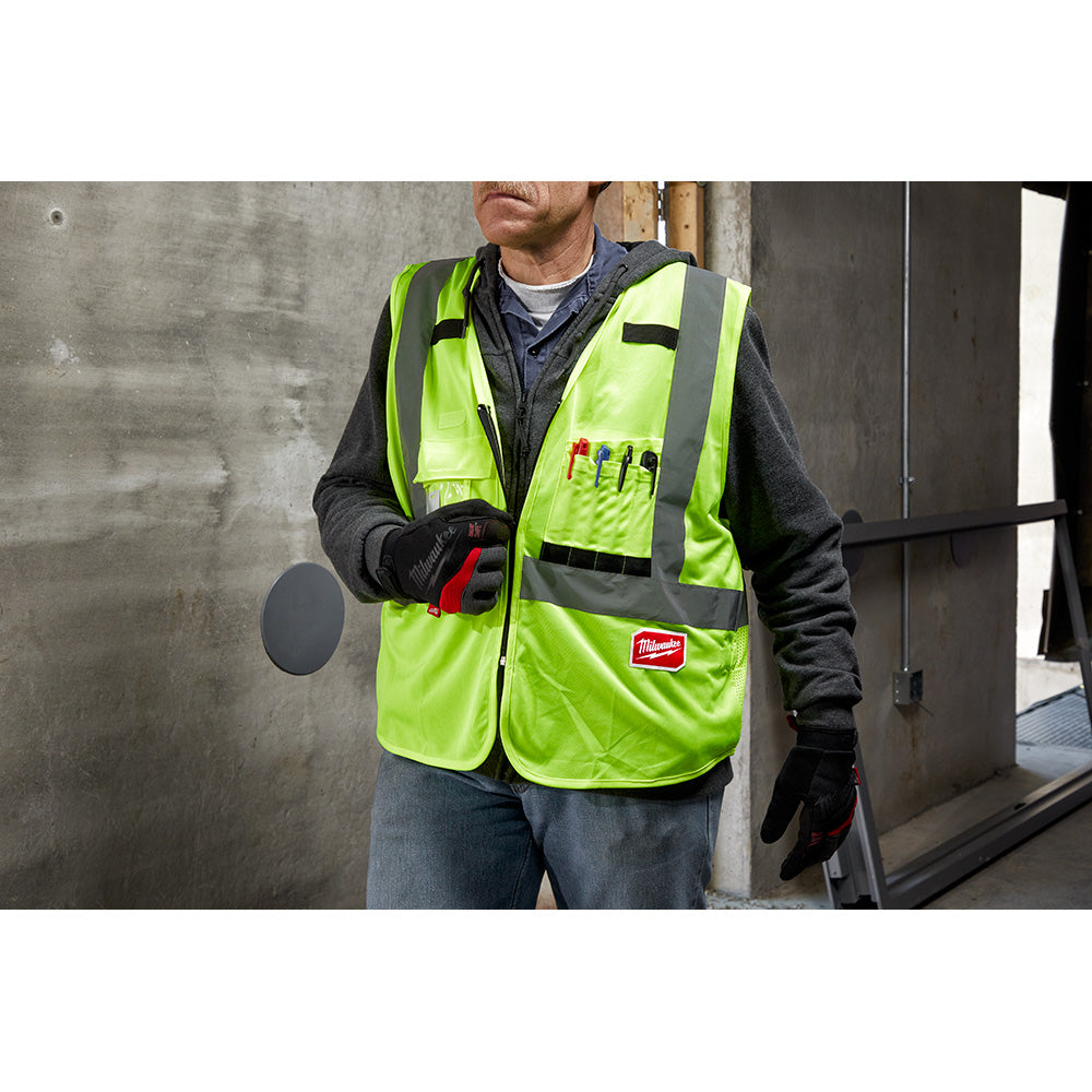 Class 2 High Visibility Yellow Safety Vest - L/XL