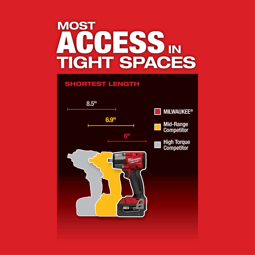 M18 FUEL™ 1/2 Mid-Torque Impact Wrench w/ Friction Ring