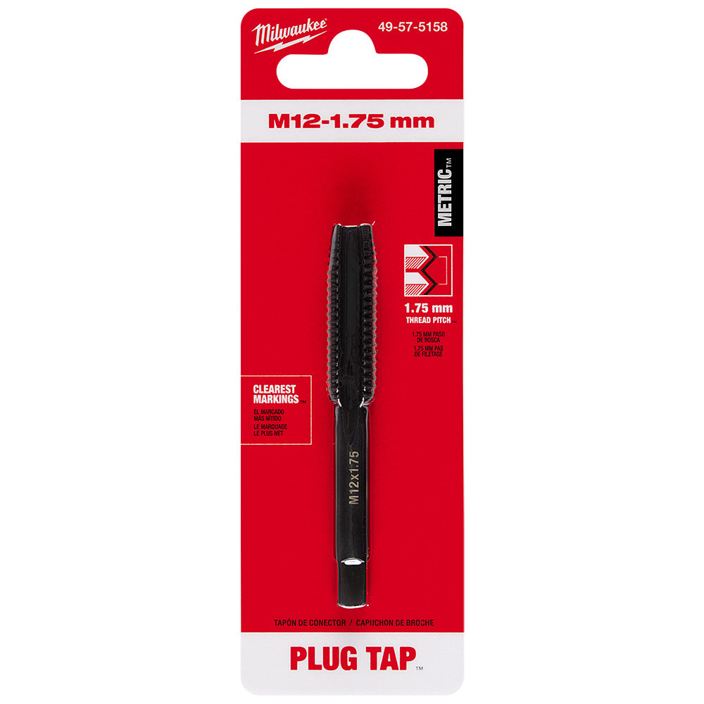 M12-1.75 mm Straight Flute Plug Tap